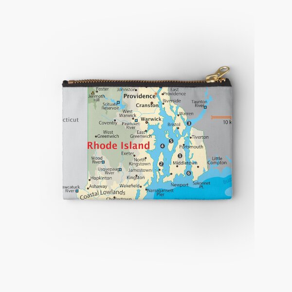 Item preview, Rhode Island State Map with Cities and Coastline designed and sold by WorldAtlas.com.