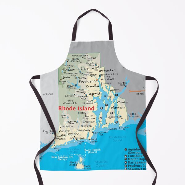 Item preview, Rhode Island State Map with Cities and Coastline designed and sold by WorldAtlas.com.