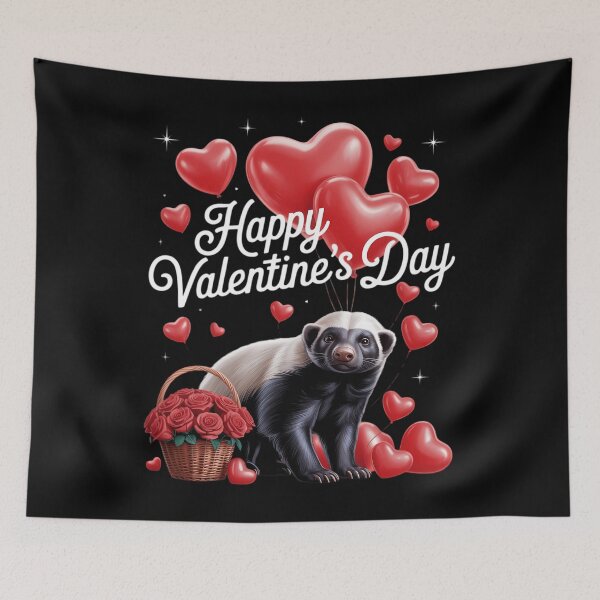 Item preview, Cute Honey Badger Lover Valentines Day Animals Heart designed and sold by Morphologiona.