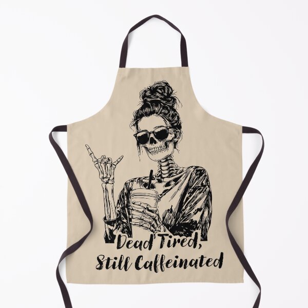 Item preview, Woman Skeleton with Coffee Cup and Hand Gesture designed and sold by DoodleMoodSpace.
