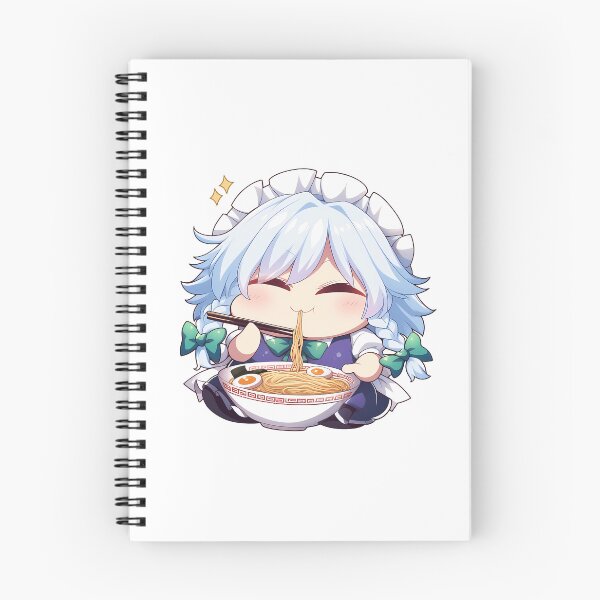 Item preview, Lisa Genshin Impact Game Sakuya Izayoi Touhou Kawaii Ramen Chibi Cute Anime Girl designed and sold by Raslbazola.