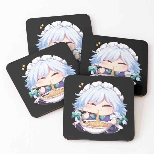 Item preview, Lisa Genshin Impact Game Sakuya Izayoi Touhou Kawaii Ramen Chibi Cute Anime Girl designed and sold by Raslbazola.