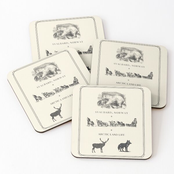 Item preview, Svalbard Norway Arctic Land Life, Sled Dogs, Reindeer, Arctic Fox, Polar Bear designed and sold by GraTEEtude.