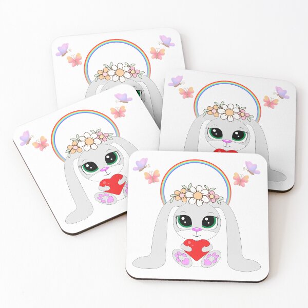 Item preview, Whimsical Rabbit with Butterfly Friends designed and sold by Love3Happy.