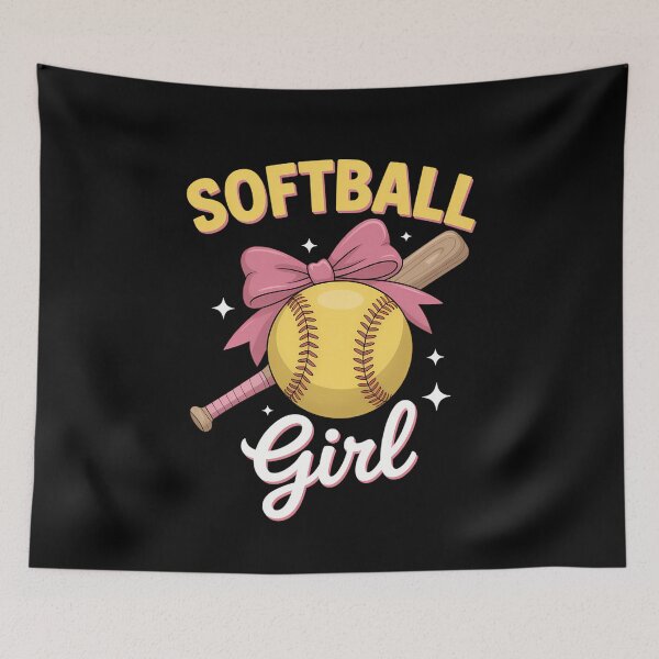Item preview, Softball Coquette Bow Softball  designed and sold by cosmicncozyS.