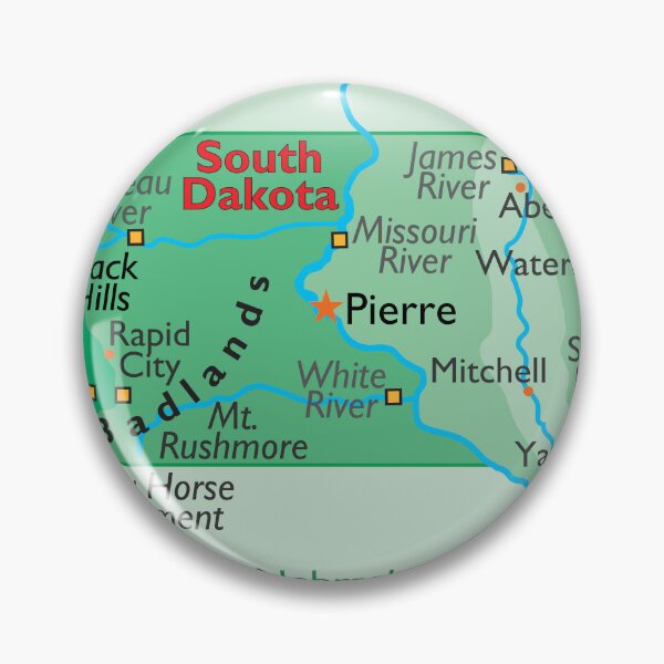 Item preview, South Dakota State Map with Cities and Regions designed and sold by WorldAtlas.com.