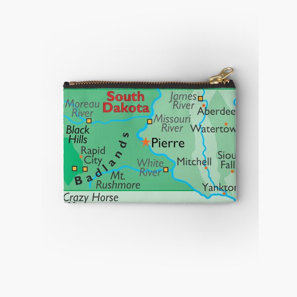 Item preview, South Dakota State Map with Cities and Regions designed and sold by WorldAtlas.com.
