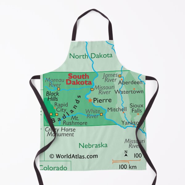 Item preview, South Dakota State Map with Cities and Regions designed and sold by WorldAtlas.com.