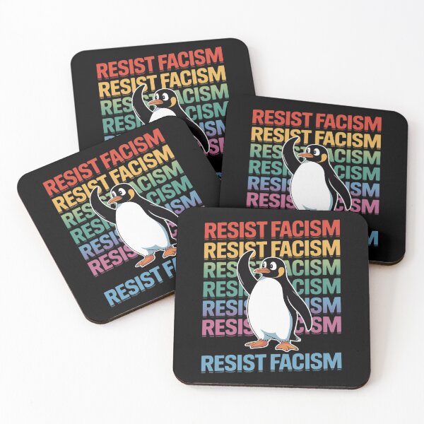 Item preview, Resist Facism Penguin Protest Message designed and sold by Shannon Bosley.