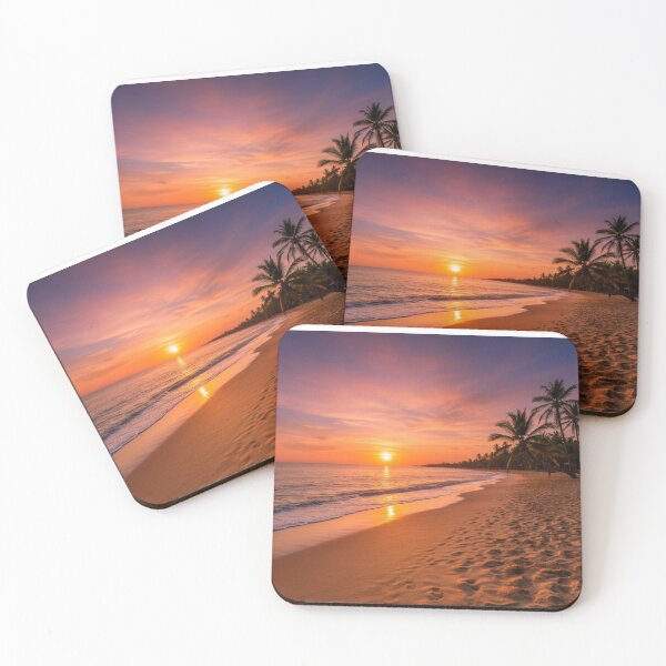 Item preview, Tropical Sunset palm Beach Paradise designed and sold by Fateh-Kro ⭐⭐⭐⭐⭐.