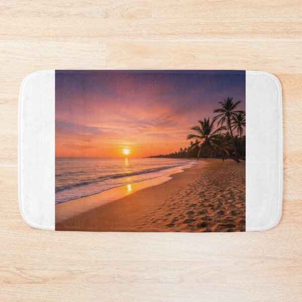 Item preview, Tropical Sunset palm Beach Paradise designed and sold by Fateh-Kro ⭐⭐⭐⭐⭐.