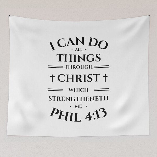 Item preview, Philippians 4:13 Christian Bible Faith Verse Typography (KJV) designed and sold by Clothed in Scripture.