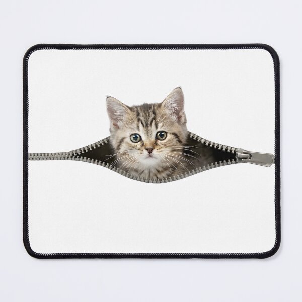 Item preview, Peeking Zipper Kitten - Cute 3D Cat Inside Pocket Illusion designed and sold by Latikshop.