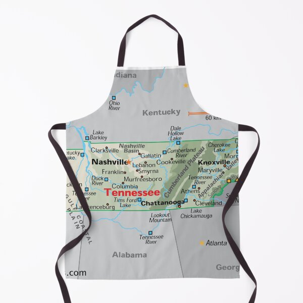Item preview, Detailed Tennessee Geography Map designed and sold by WorldAtlas.com.