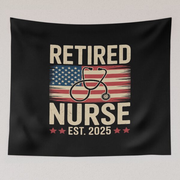 Item preview, Retired Nurse 2025 Flag Stethoscope Nurse Retired designed and sold by Shannon Bosley.