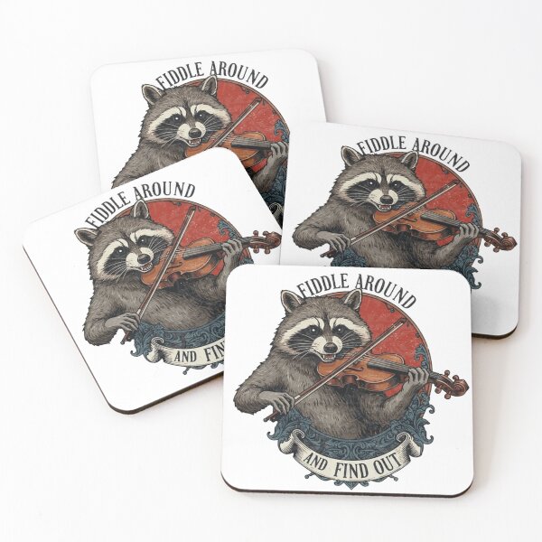 Item preview, Fiddle Around and Find Out Raccoon - Funny Bluegrass Musician Art designed and sold by JossDesign15.