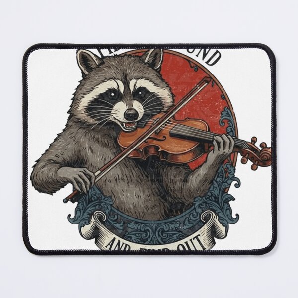 Item preview, Fiddle Around and Find Out Raccoon - Funny Bluegrass Musician Art designed and sold by JossDesign15.