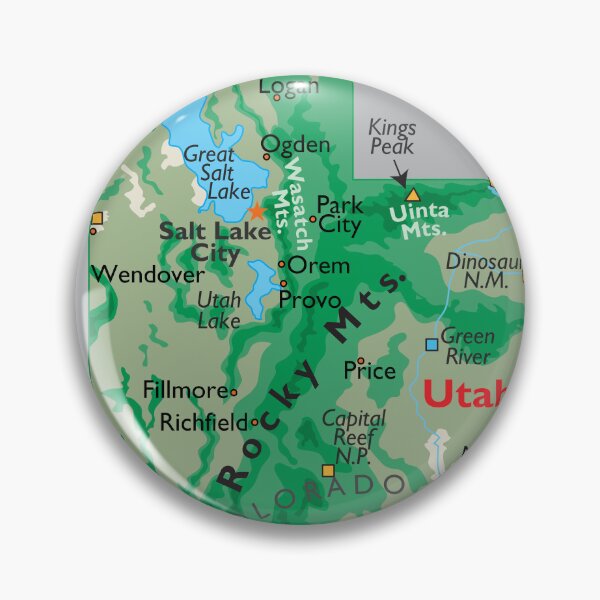Item preview, Utah Map for Wall Decor and Education designed and sold by WorldAtlas.com.