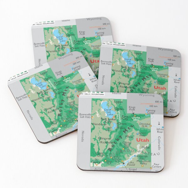 Item preview, Utah Map for Wall Decor and Education designed and sold by WorldAtlas.com.