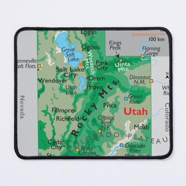Item preview, Utah Map for Wall Decor and Education designed and sold by WorldAtlas.com.