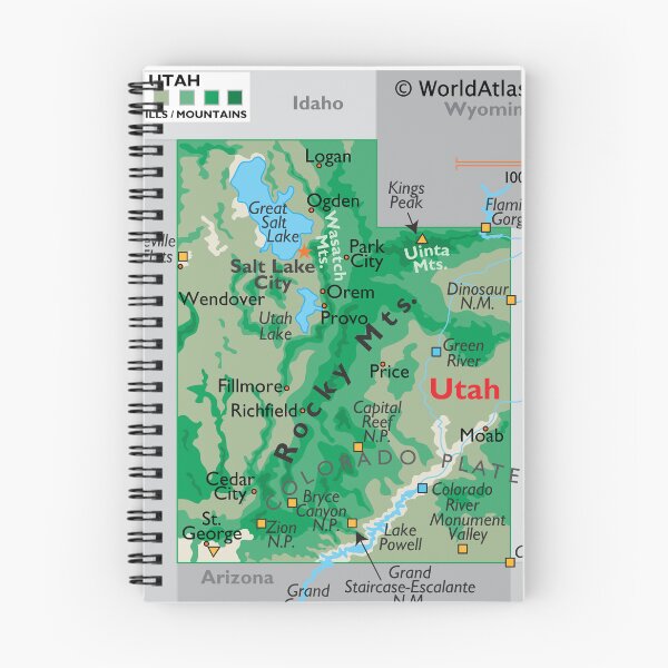 Item preview, Utah Map for Wall Decor and Education designed and sold by WorldAtlas.com.