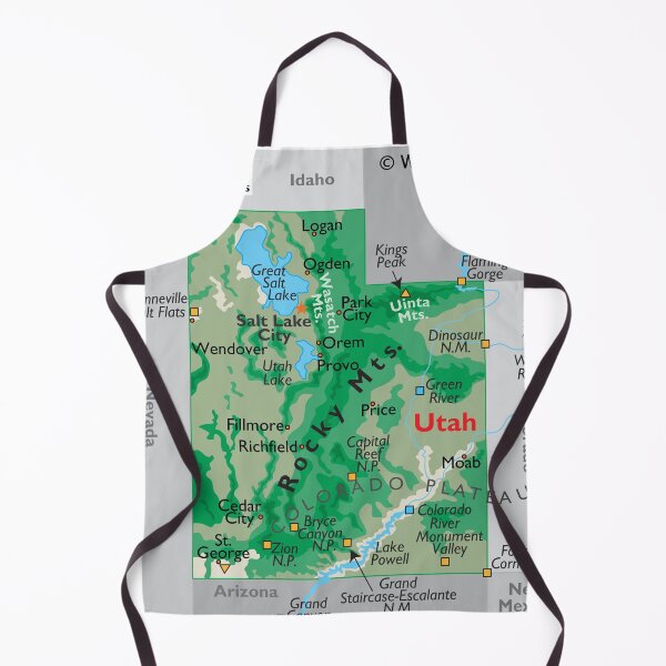 Item preview, Utah Map for Wall Decor and Education designed and sold by WorldAtlas.com.
