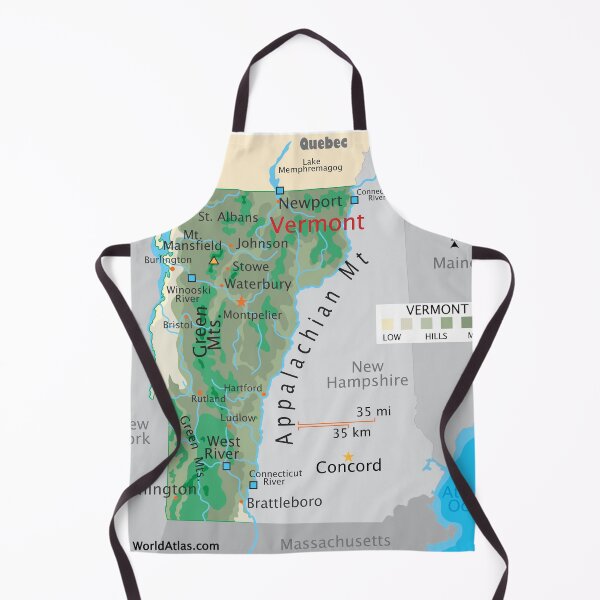 Item preview, Vermont Map for Wall Decor and Education designed and sold by WorldAtlas.com.