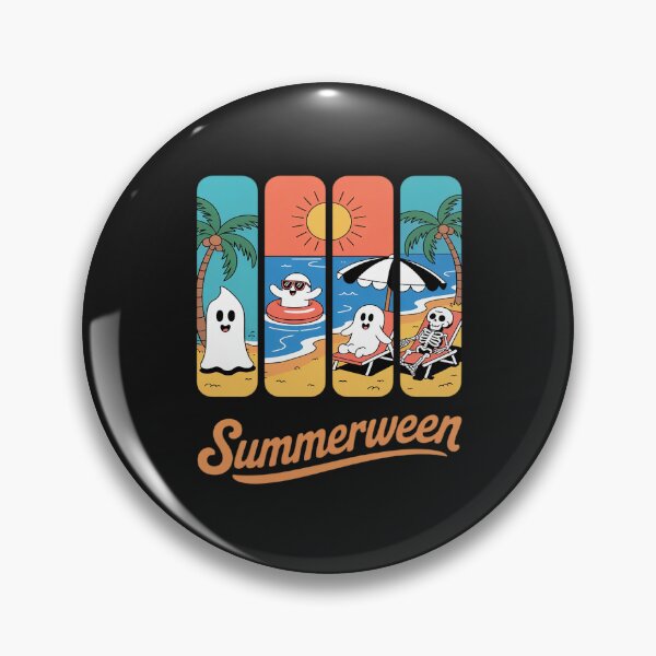 Item preview, Summerween Skeleton Ghost Beach Party Halloween Vibes designed and sold by VladimiaPutin.