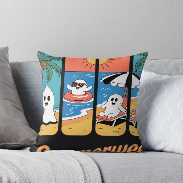 Item preview, Summerween Skeleton Ghost Beach Party Halloween Vibes designed and sold by VladimiaPutin.