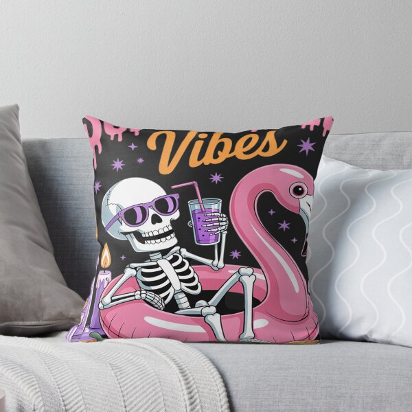 Item preview, Summerween Vibes Spooky Skeleton Flamingo Pool Halloween designed and sold by VladimiaPutin.