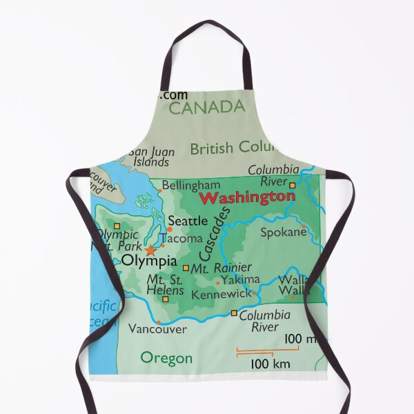Item preview, Washington State Map with Cities and Regions designed and sold by WorldAtlas.com.