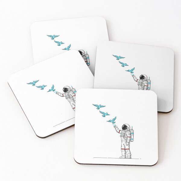Item preview, Collision19 Cute Astronaut Feeding Alien Space Birds – Wholesome Sci-Fi Character Art designed and sold by Collision19.