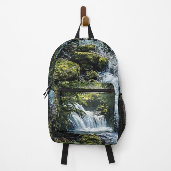 Item preview, Ethereal Forest Waterfall – AI Generated Nature Art | Serene Jungle River Landscape designed and sold by RoyalIndian.