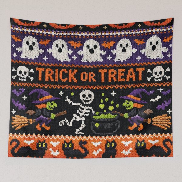 Item preview, spooky Halloween knitting pattern designed and sold by Mauswohn.