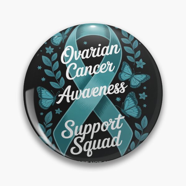 Item preview, Support Squad Ovarian Cancer Awareness Teal Ribbon Butterfly designed and sold by Rackaam.