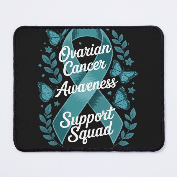 Item preview, Support Squad Ovarian Cancer Awareness Teal Ribbon Butterfly designed and sold by Rackaam.