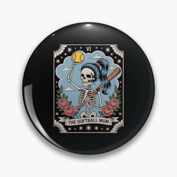 Item preview, Softball Mom Tarot Card Skeleton Softball Mothers Day designed and sold by gourpmerzihd.
