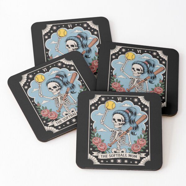 Item preview, Softball Mom Tarot Card Skeleton Softball Mothers Day designed and sold by gourpmerzihd.