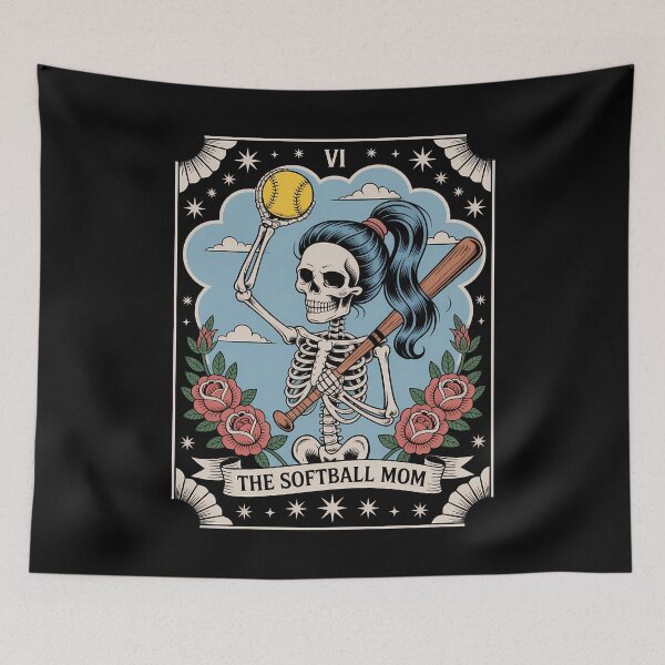 Item preview, Softball Mom Tarot Card Skeleton Softball Mothers Day designed and sold by gourpmerzihd.
