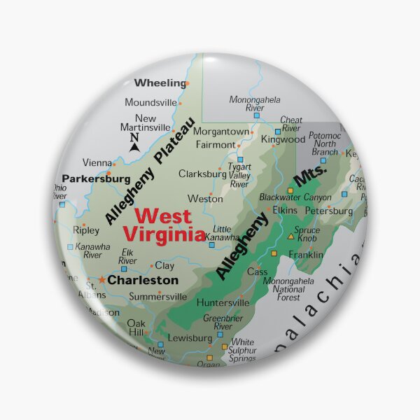 Item preview, West Virginia Map for Wall Decor and Education designed and sold by WorldAtlas.com.