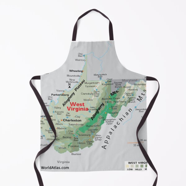 Item preview, West Virginia Map for Wall Decor and Education designed and sold by WorldAtlas.com.