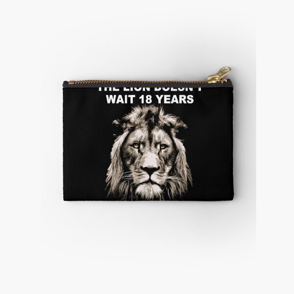 Item preview, The Lion Doesnt Wait Eighteen Years Motivational Quote Art designed and sold by DorikoKazan.
