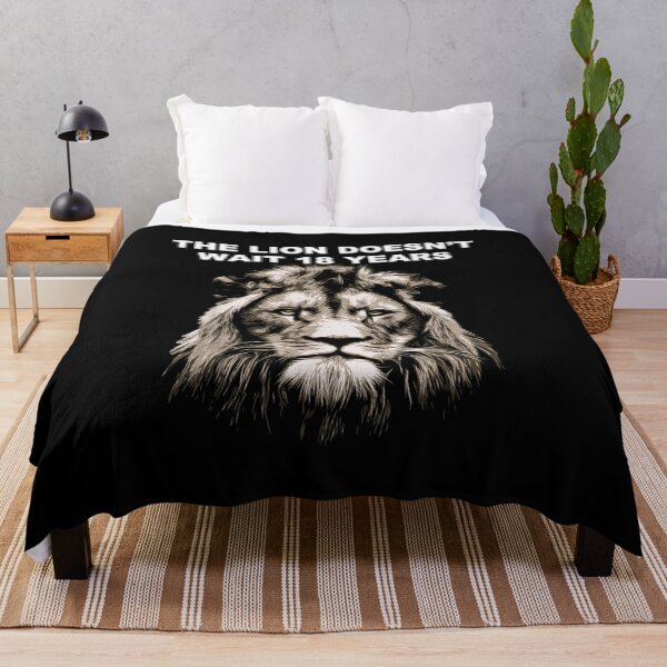 Item preview, The Lion Doesnt Wait Eighteen Years Motivational Quote Art designed and sold by DorikoKazan.