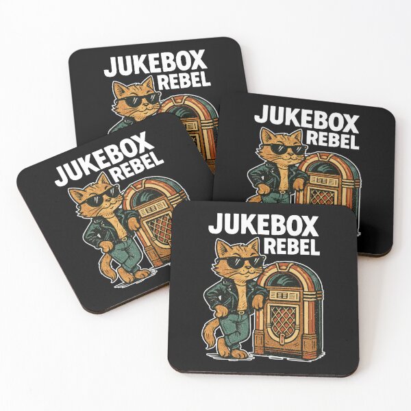 Item preview, Rockabilly Jukebox Cool Cat Rebel Retro Gift designed and sold by Pineapple-Tree.