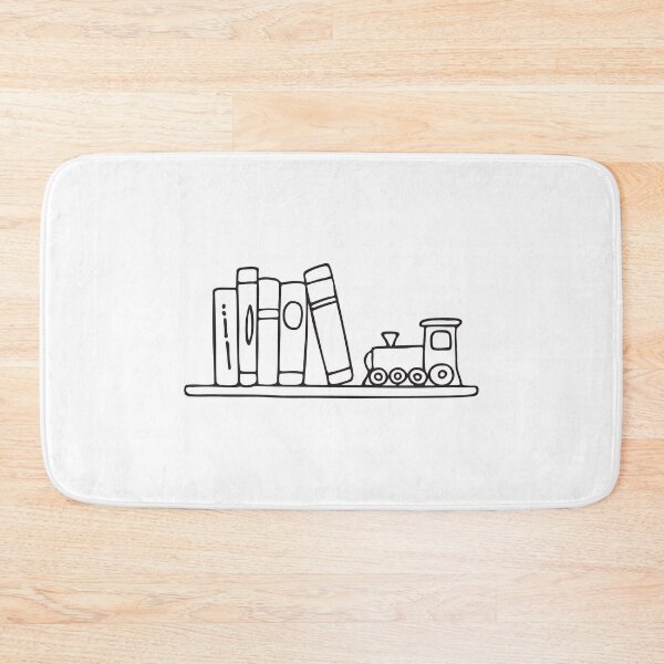 Item preview, A toy train beside a row of books on a shelf   designed and sold by rasagamastore.
