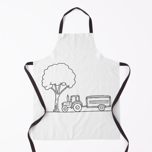 Item preview, A tractor beside a trailer under a tall tree designed and sold by rasagamastore.
