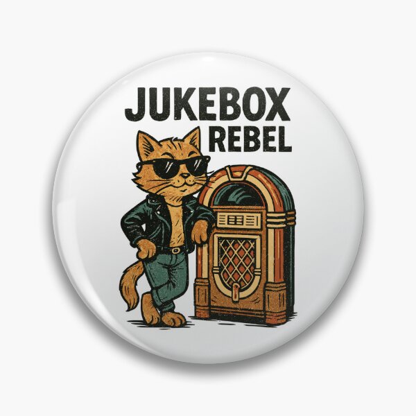 Item preview, Rockabilly Jukebox Cool Cat Rebel Retro Gift designed and sold by Pineapple-Tree.