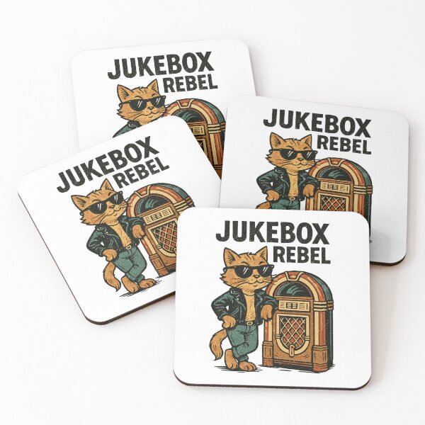 Item preview, Rockabilly Jukebox Cool Cat Rebel Retro Gift designed and sold by Pineapple-Tree.