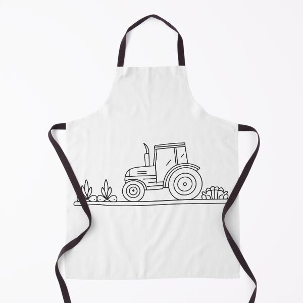 Item preview, A tractor parked near a vegetable patch designed and sold by rasagamastore.