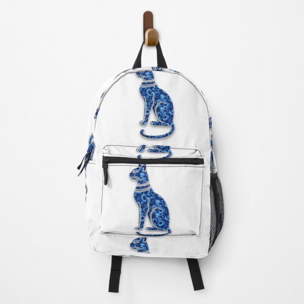 Item preview, Abstract Blue Cat Art | Modern Swirl Pattern Cat Illustration | Aesthetic Animal Design designed and sold by mayarelshukairi.